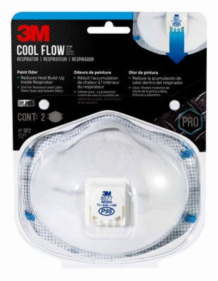 3m Company, 3M Cool Flow P95 Paint Odor Respirator Valved White 2 pk