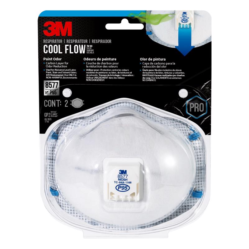 3m Company, 3M Cool Flow P95 Paint Odor Respirator Valved White 2 pk