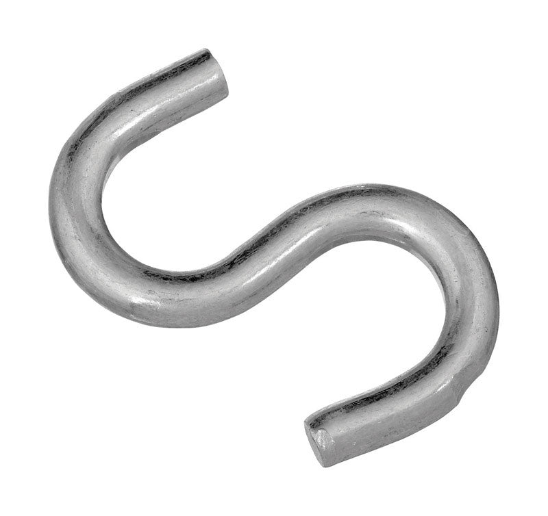 NATIONAL MFG SALES CO, National Hardware Small Zinc-Plated Silver Steel 2-1/2 in. L Open S-Hook 140 lb 1 pk