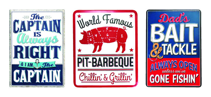 OPEN ROAD BRANDS LLC, Open Road Brands  14 in. H x 0.125 in. W x 10 in. L Assorted  Metal  Tin Sign (Pack of 48)