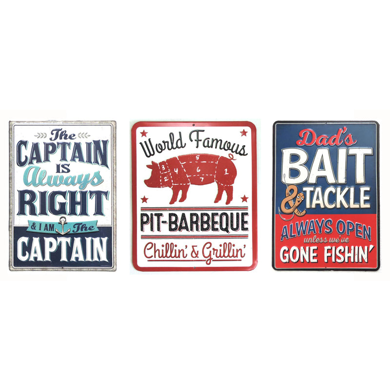 OPEN ROAD BRANDS LLC, Open Road Brands  14 in. H x 0.125 in. W x 10 in. L Assorted  Metal  Tin Sign (Pack of 48)