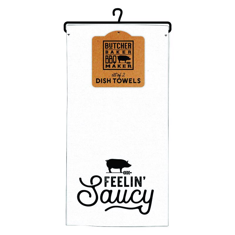 OPEN ROAD BRANDS LLC, Open Road Brands Butcher Baker BBQ Maker BBQ Tea Towels Cotton (Pack of 6)