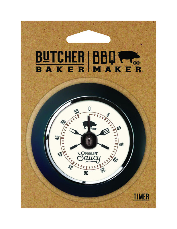 OPEN ROAD BRANDS LLC, Open Road Brands Butcher Baker BBQ Maker Feelin' Saucy Timer Metal/Plastic (Pack of 4)