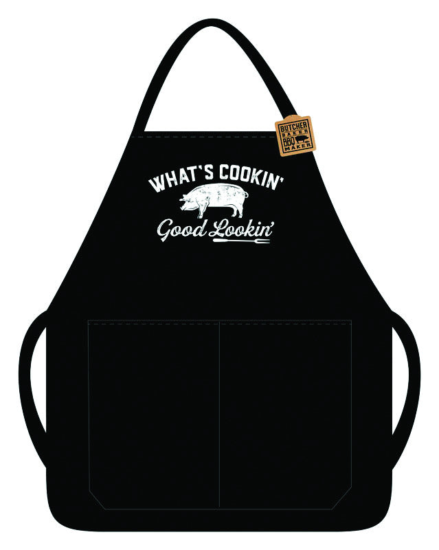 OPEN ROAD BRANDS LLC, Open Road Brands Butcher Baker BBQ Maker What's Cookin' Good Lookin' Apron Canvas (Pack of 4)