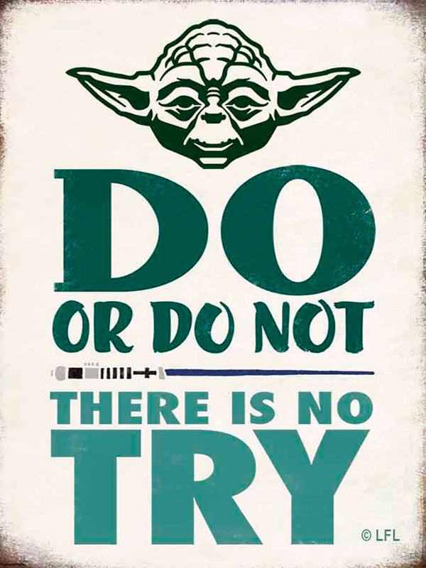 OPEN ROAD BRANDS LLC, Open Road Brands Star Wars Yoda Do Or Do Not There Is No Try Magnet Embossed Tin 1 pk (Pack of 4)