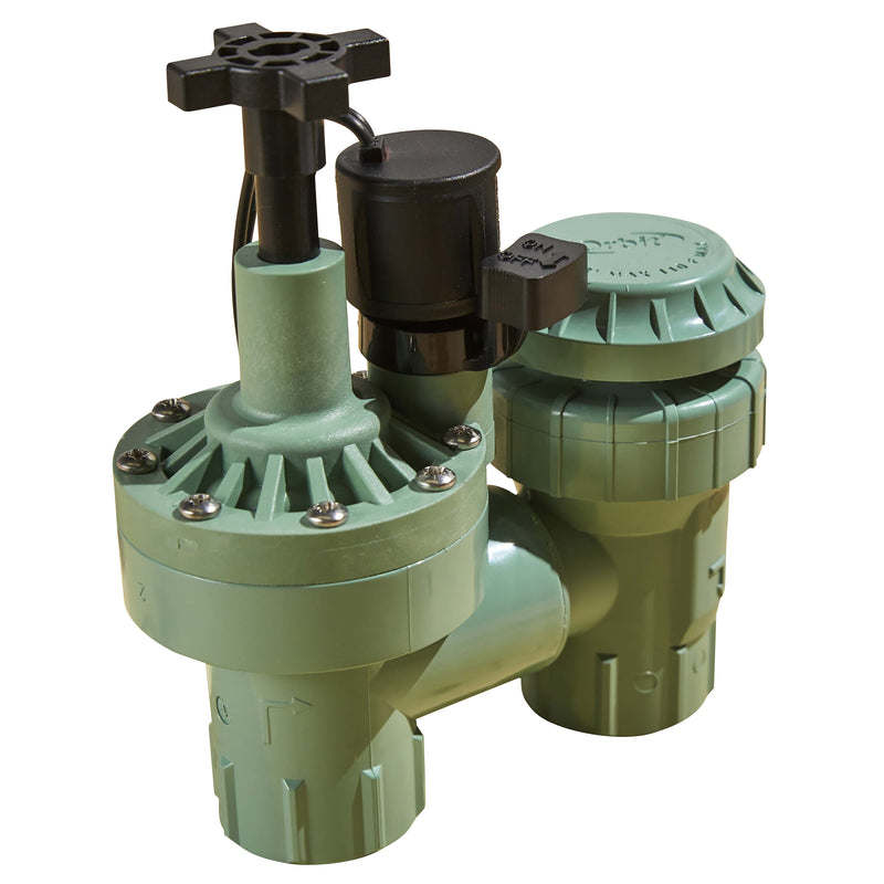 ORBIT IRRIGATION PRODUCTS INC, Orbit 2-Outlet Plastic Female Anti Siphon Valve 3/4 in. FPT 3 L x 6 H x 6 W in. 24V 150 PSI