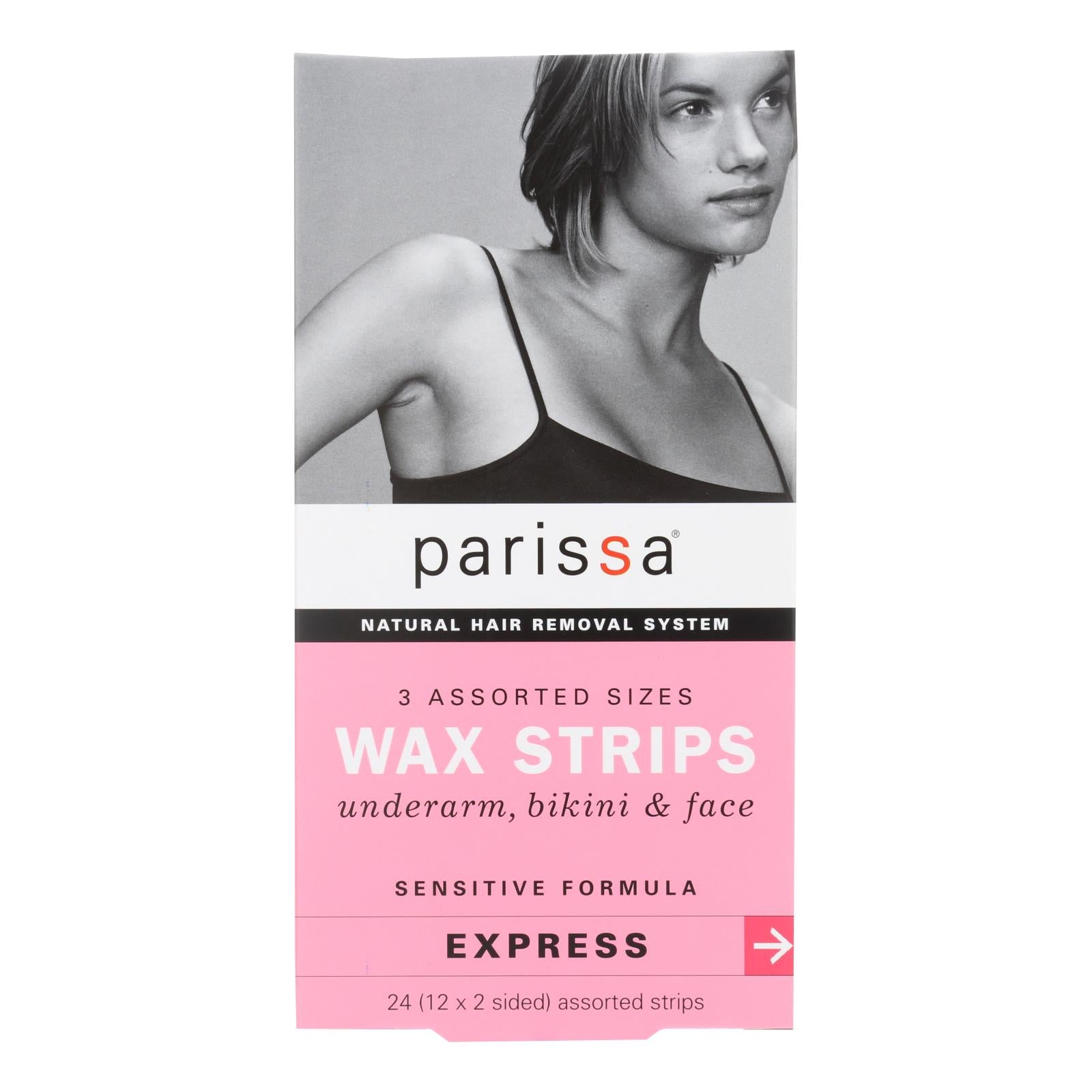 Parissa, Parissa Wax Strips Sensitive 3 Assorted Sizes - 24 Strips